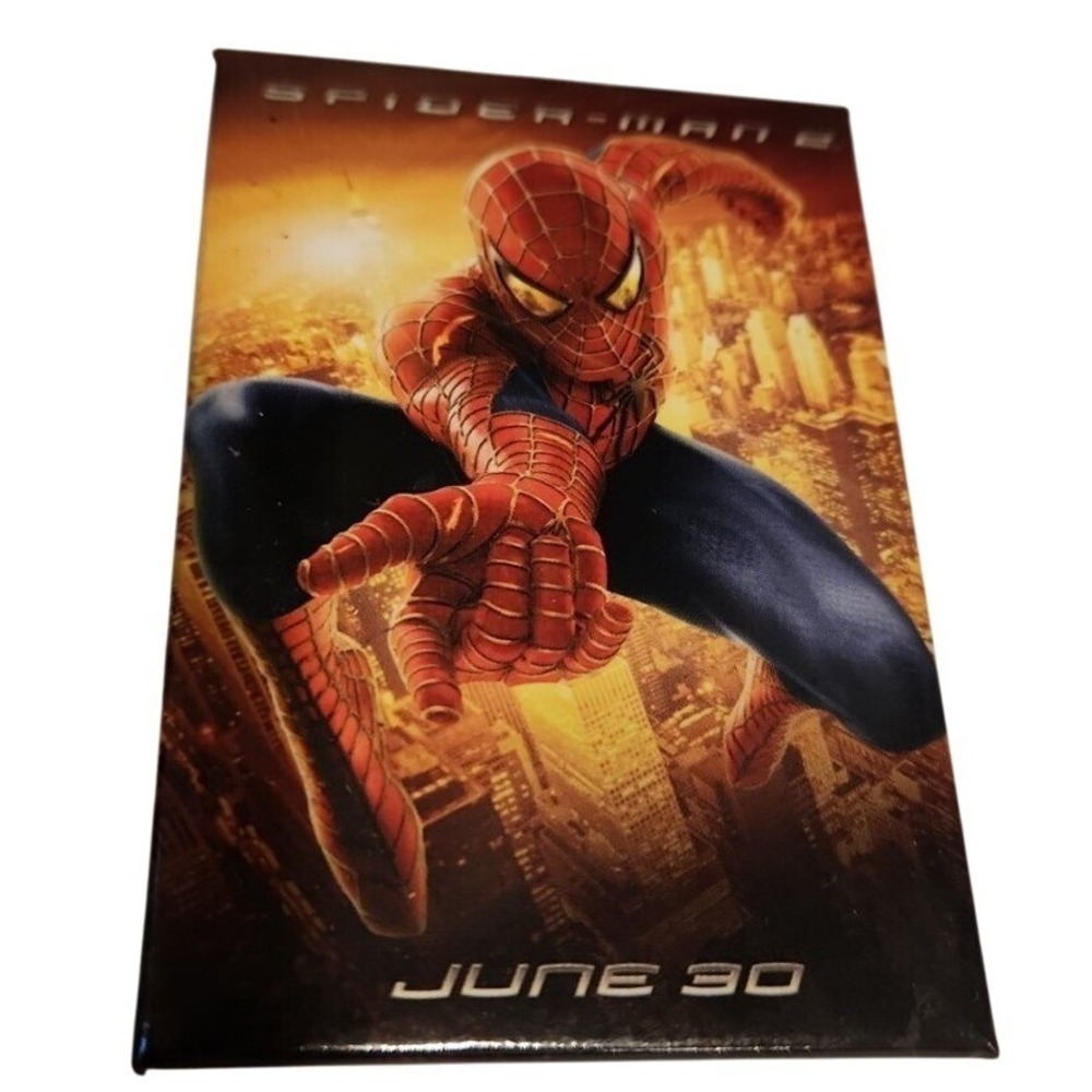 Vintage Spider-Man 2 Movie Promo Magnet JUNE 30 Marvel Comics Superhero 2004